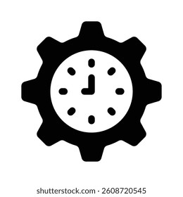 A clock in gears, symbolizing time management and efficiency