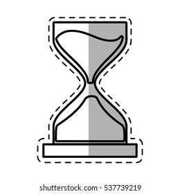 clock glass sand business money shadow vector illustration eps 10