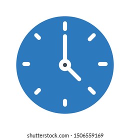 clock glyph colour vector icon