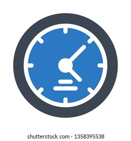 clock glyph double color