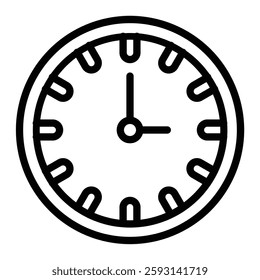 Clock Glyph Icon Design For Personal nad Commercial Use