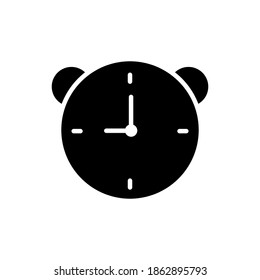 Clock glyph icon. time symbol. simple design editable. design vector illustration