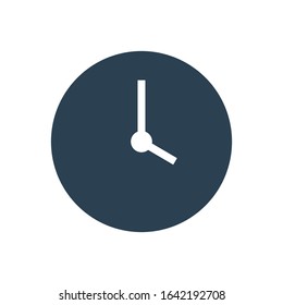Clock glyph icon vector - ui icon vector 
