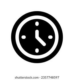 clock glyph icon. vector icon for your website, mobile, presentation, and logo design.