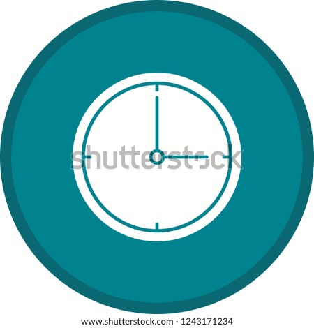 Clock Glyph Round Circle Multi color BG