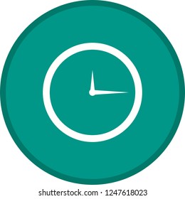 Clock Glyph Round Circle Multicolor BG