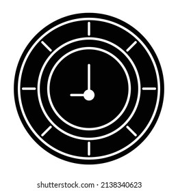 Clock Glyph Style vector icon which can easily modify or edit 