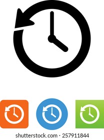 Clock going backwards icon