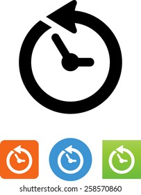 Clock going backwards icon