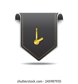 Clock golden Vector Icon Design