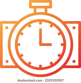 Clock Gradient Icon - Single Icon, Vector