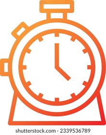 Clock Gradient Icon - Single Icon, Vector
