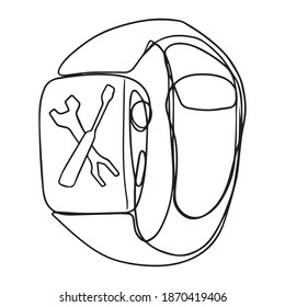 clock graphic design vector illustration, icon, art tattoo sketch, logo, hand draw, use in print