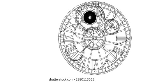 símbolo gráfico de reloj 3d	

