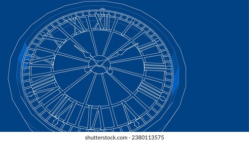clock graphic symbol 3d illustration	
