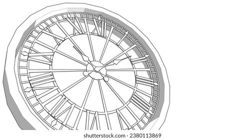 clock graphic symbol 3d illustration	
