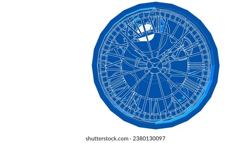clock graphic symbol 3d illustration