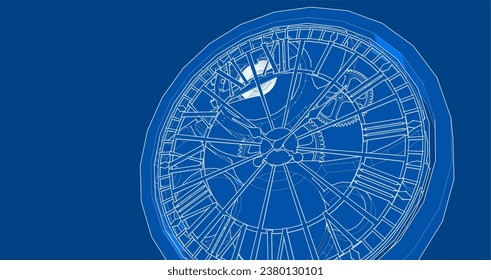 símbolo gráfico de reloj 3d