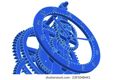 clock graphic symbol 3d illustration	
