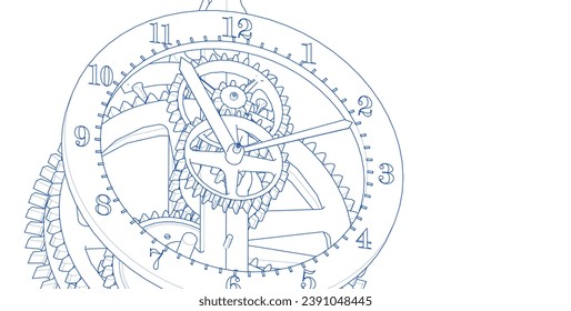 clock graphic symbol 3d illustration	
