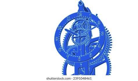 símbolo gráfico de reloj 3d	
