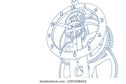 clock graphic symbol 3d illustration	
