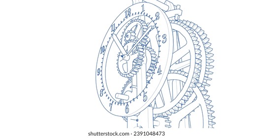 clock graphic symbol 3d illustration	
