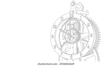 clock graphic symbol 3d illustration