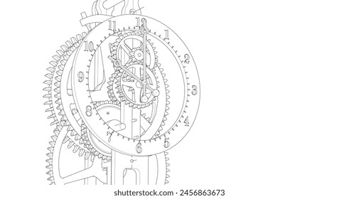 clock graphic symbol 3d illustration