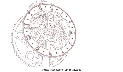 clock graphic symbol 3d illustration