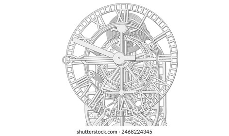 clock graphic symbol 3d illustration