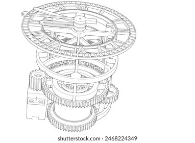 clock graphic symbol 3d illustration