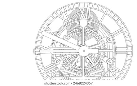 clock graphic symbol 3d illustration