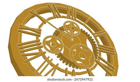 clock graphic symbol 3d illustration