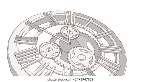clock graphic symbol 3d illustration