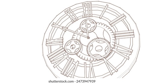 clock graphic symbol 3d illustration