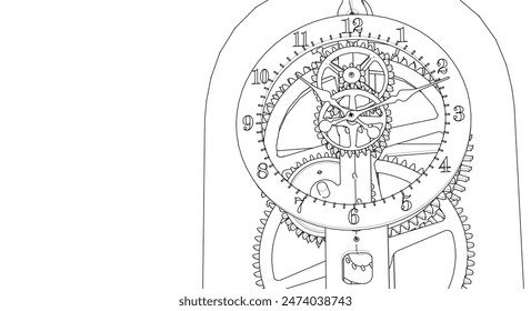 clock graphic symbol 3d illustration