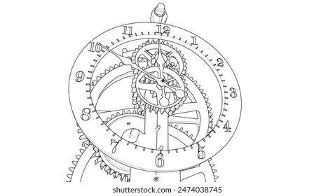 clock graphic symbol 3d illustration