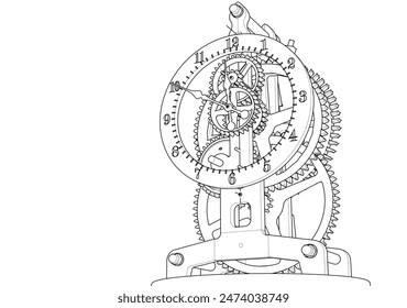 clock graphic symbol 3d illustration