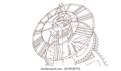 clock graphic symbol 3d illustration