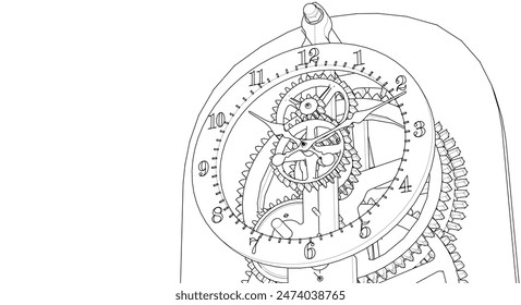 3D-Darstellung des Uhrensymbols