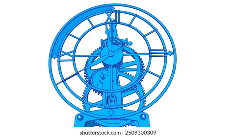 clock graphic symbol 3d illustration	