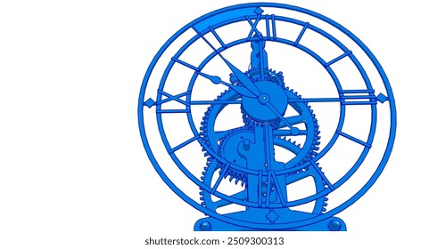 clock graphic symbol 3d illustration	