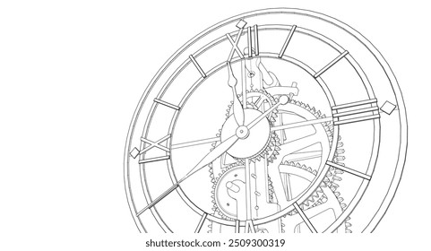 clock graphic symbol 3d illustration	