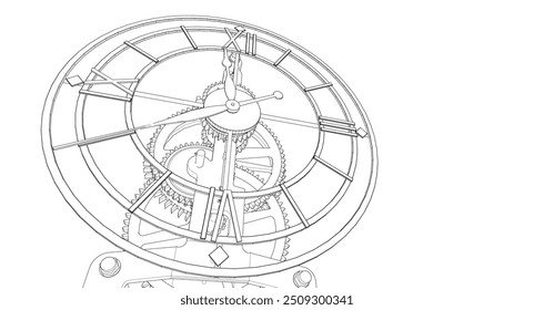 clock graphic symbol 3d illustration	