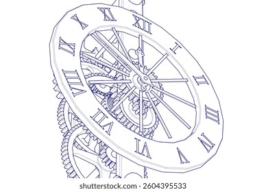 clock graphic symbol 3d illustration	