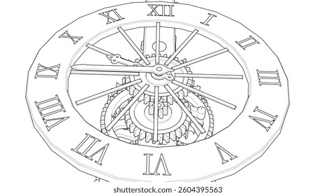 clock graphic symbol 3d illustration	