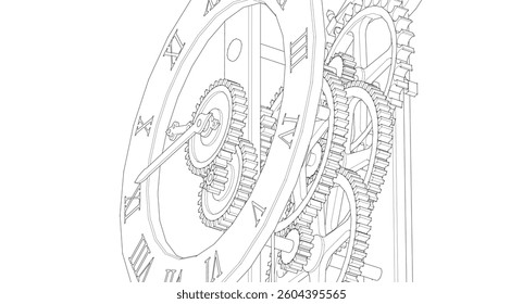 clock graphic symbol 3d illustration	