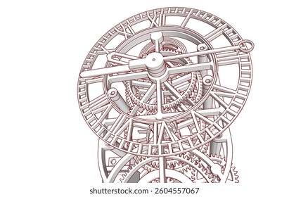clock graphic symbol 3d illustration	