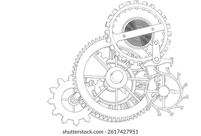 clock graphic symbol 3d illustration